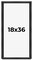 Panoramic Shadow Box 3/4" Depth Grey Picture Frame - UV Acrylic, Backing, Hanging Hardware